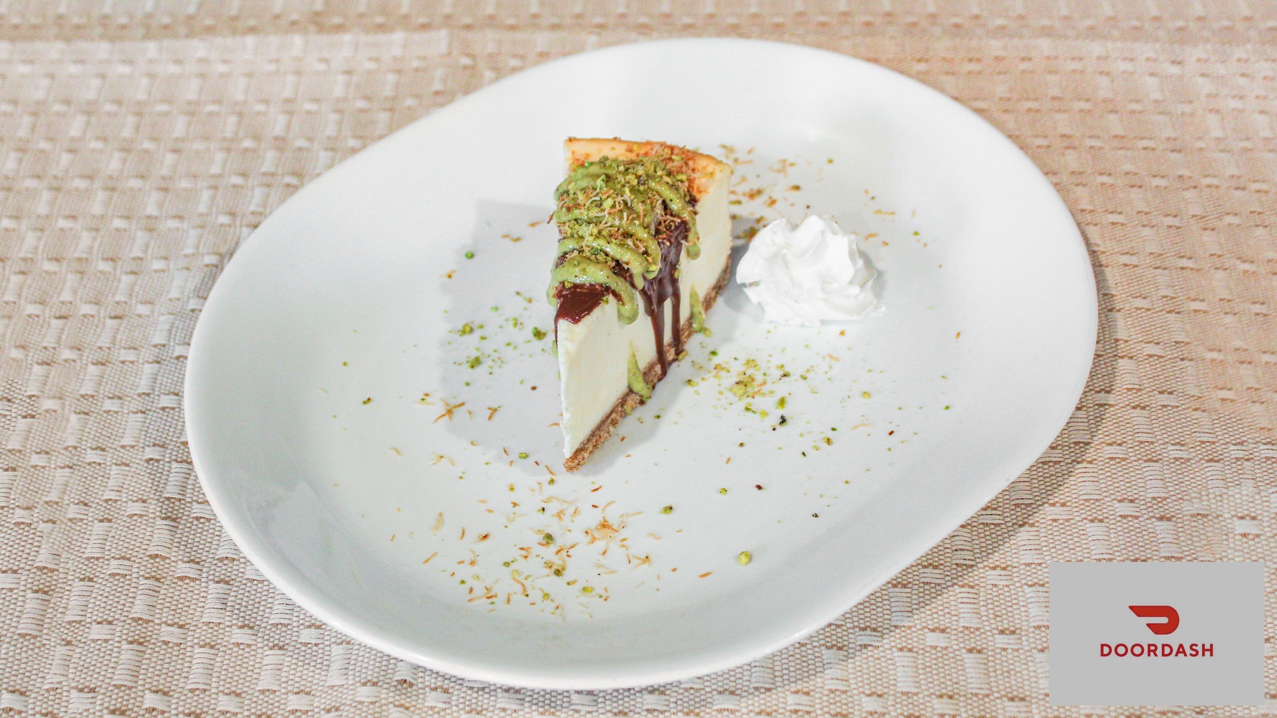 Dubai Cheesecake Slice.