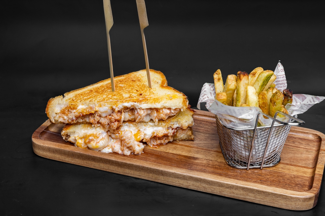 Lobster, Shrimp & Bacon Grilled Cheese.