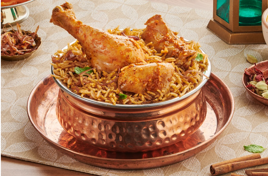 Hyderabad Chicken Dum Biryani.