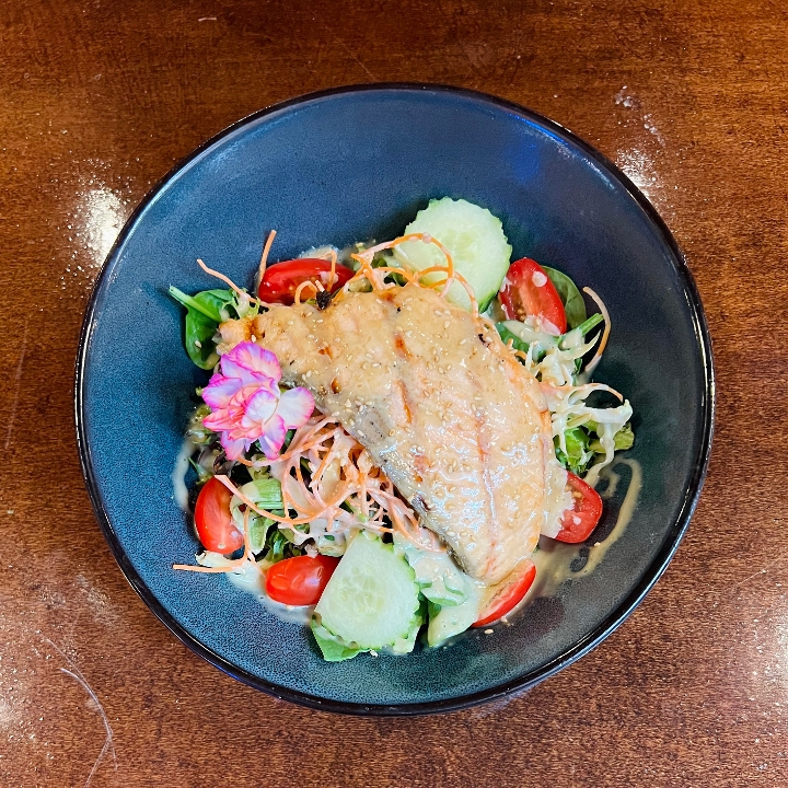 Grilled Salmon Salad.
