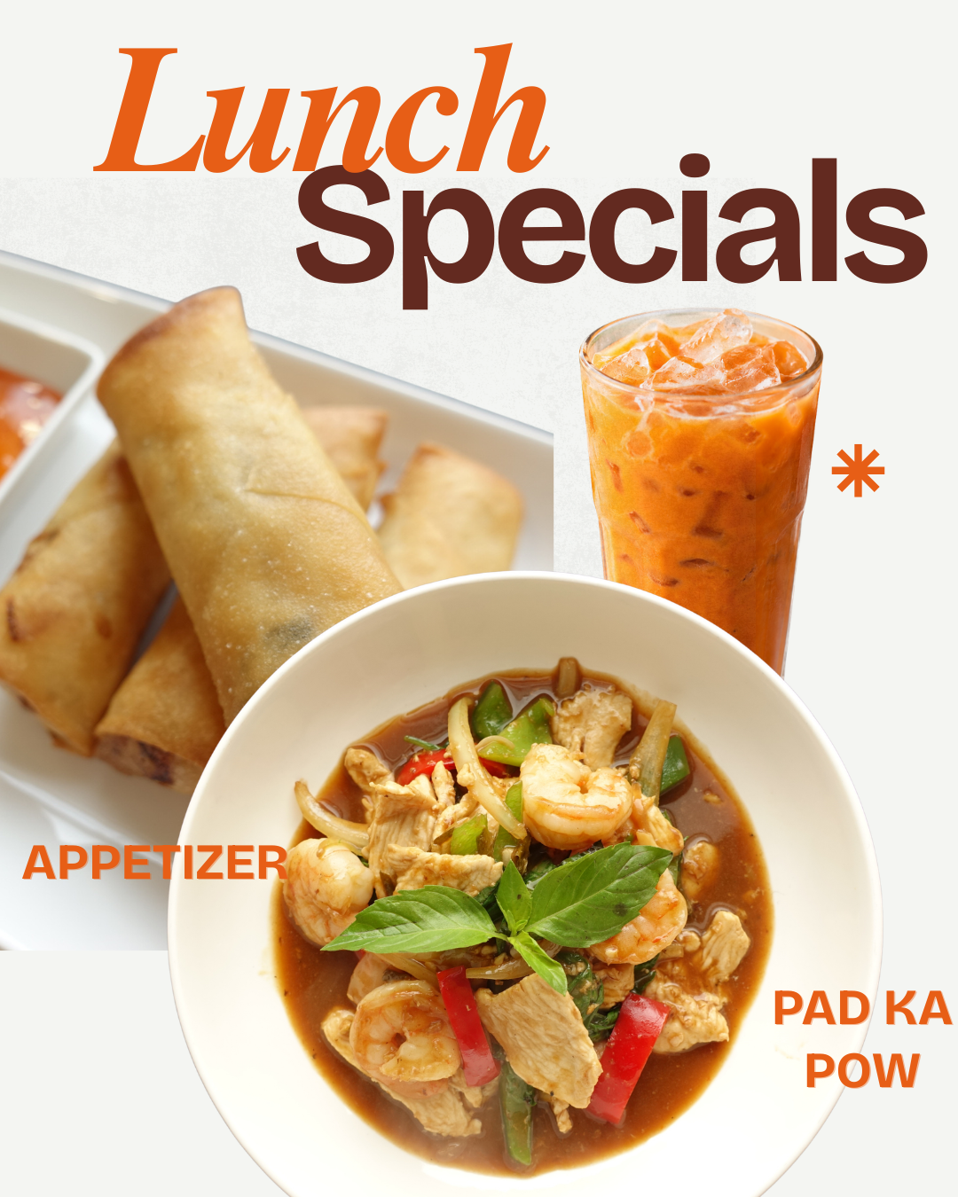 Lunch Specials (11AM - 2PM).