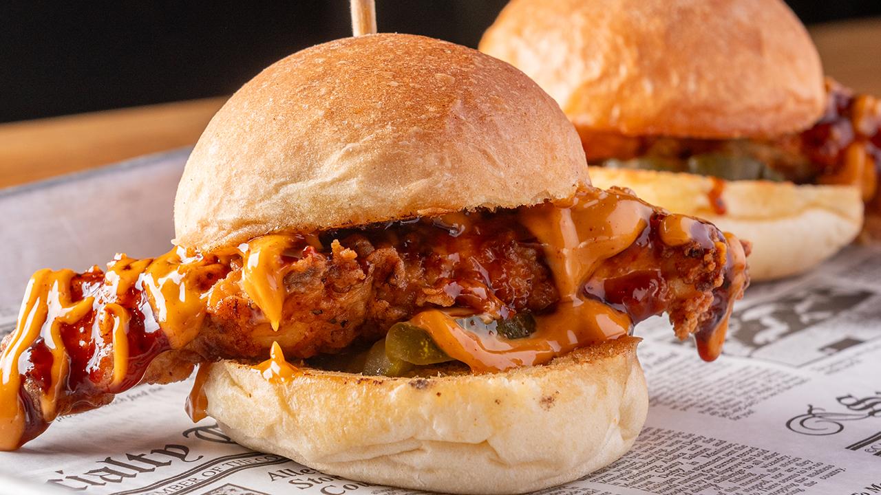 Korean Chicken Sliders.