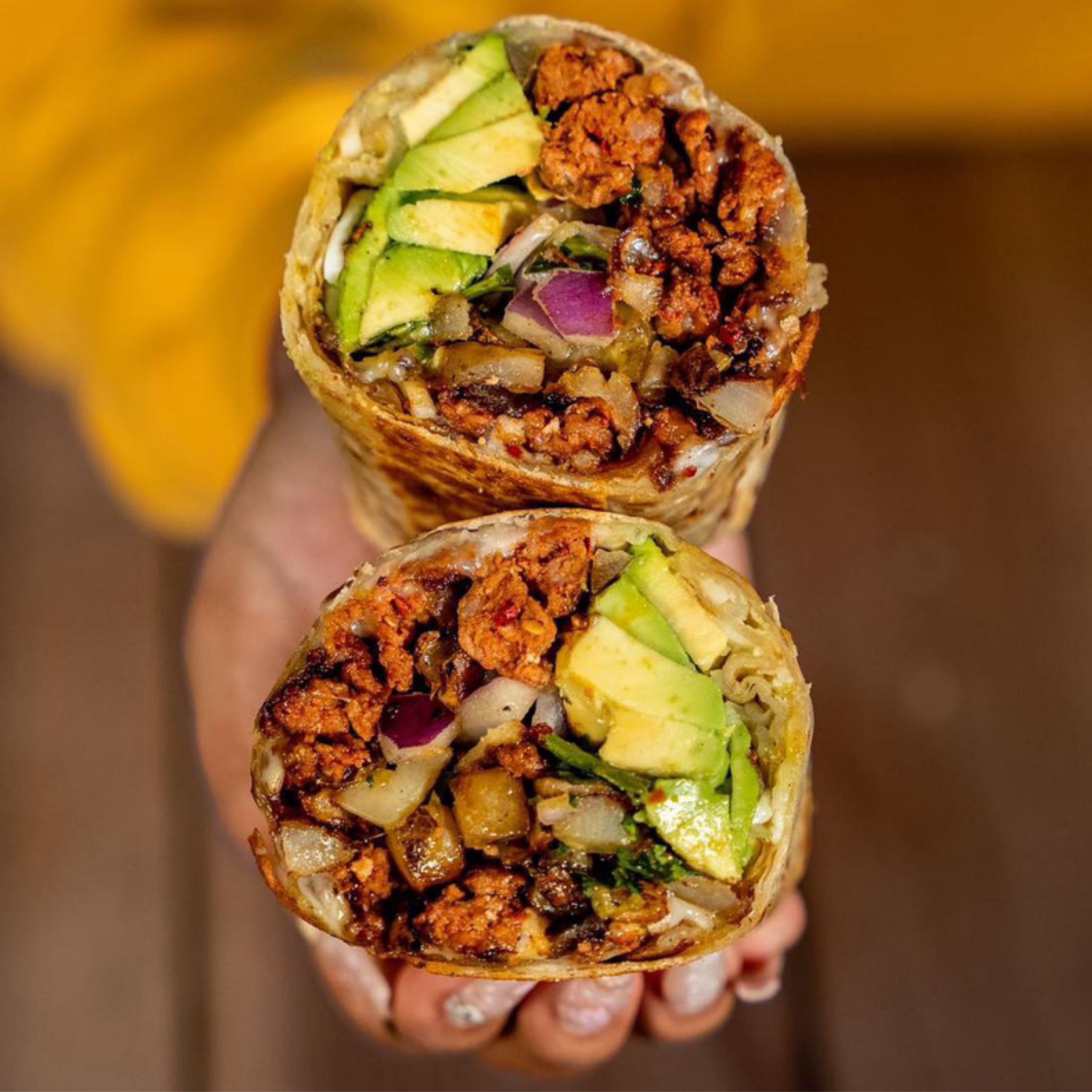 Classic Chorizo Breakfast Burrito.