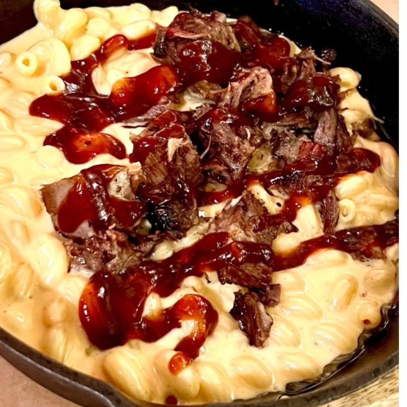 Smoked Brisket Mac Brunch.