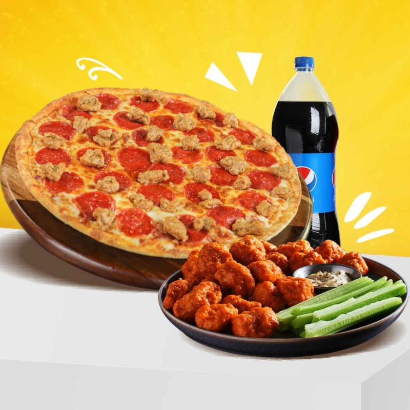 Pizza Wings & Soda.
