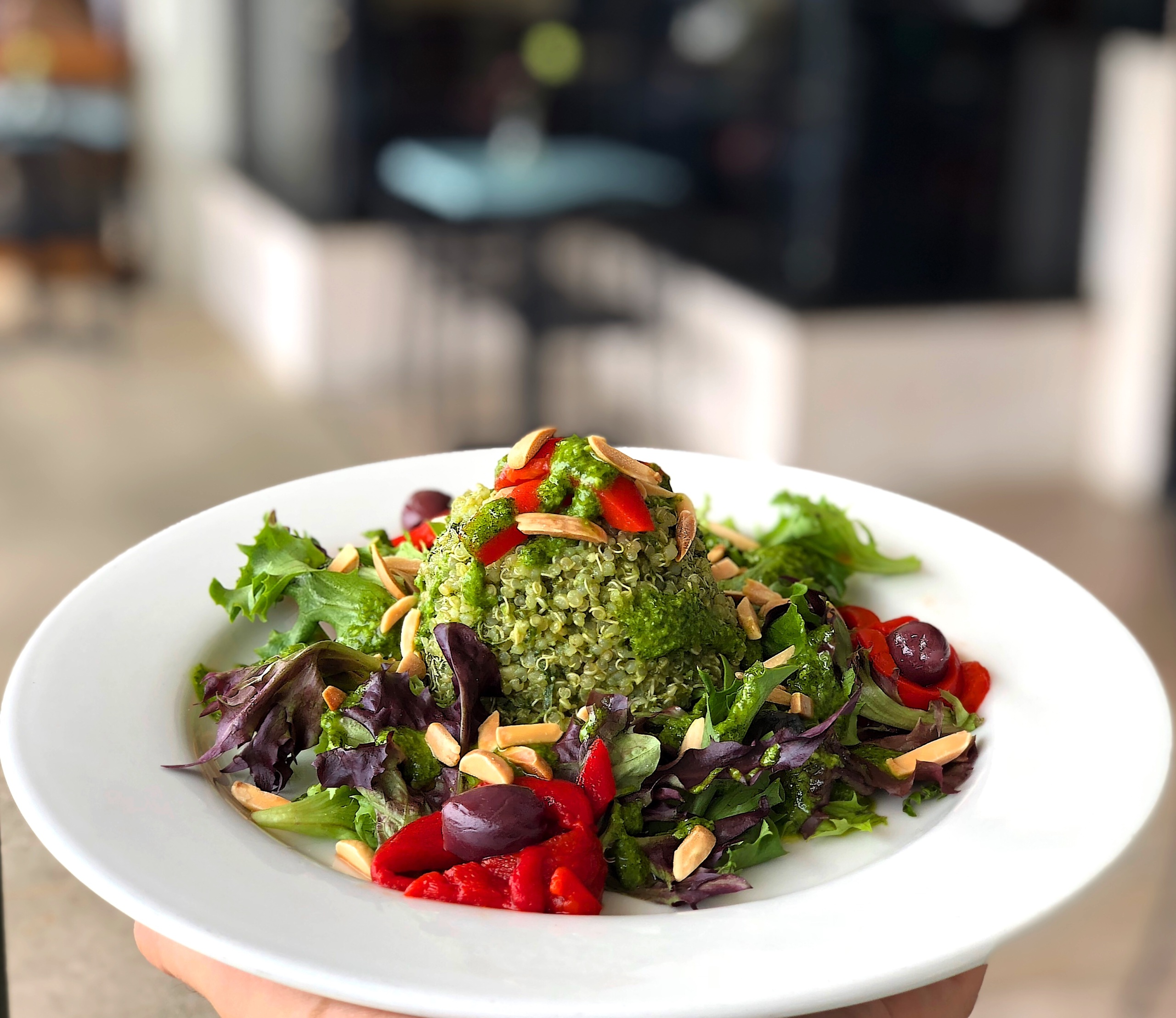 Mezze - Quinoa & Almond Pesto Salad.