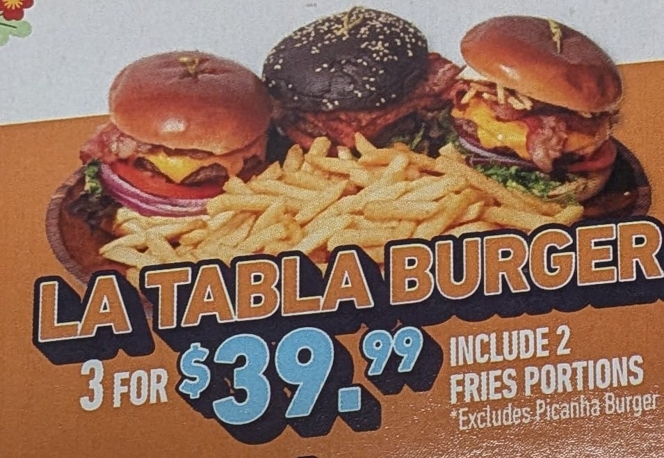 Tabla Burger SP.