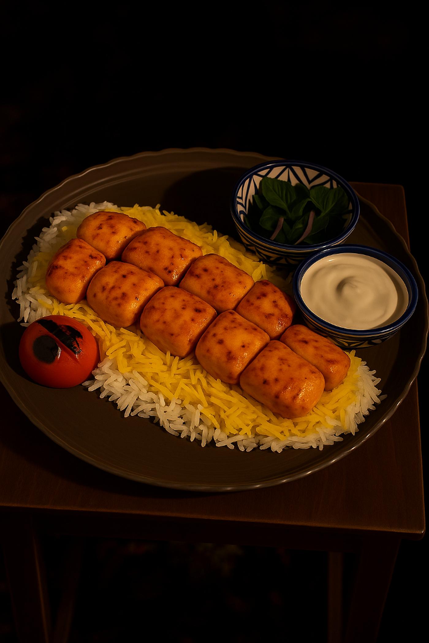 Double Chicken Kabob (جوجه کباب دو سیخ).