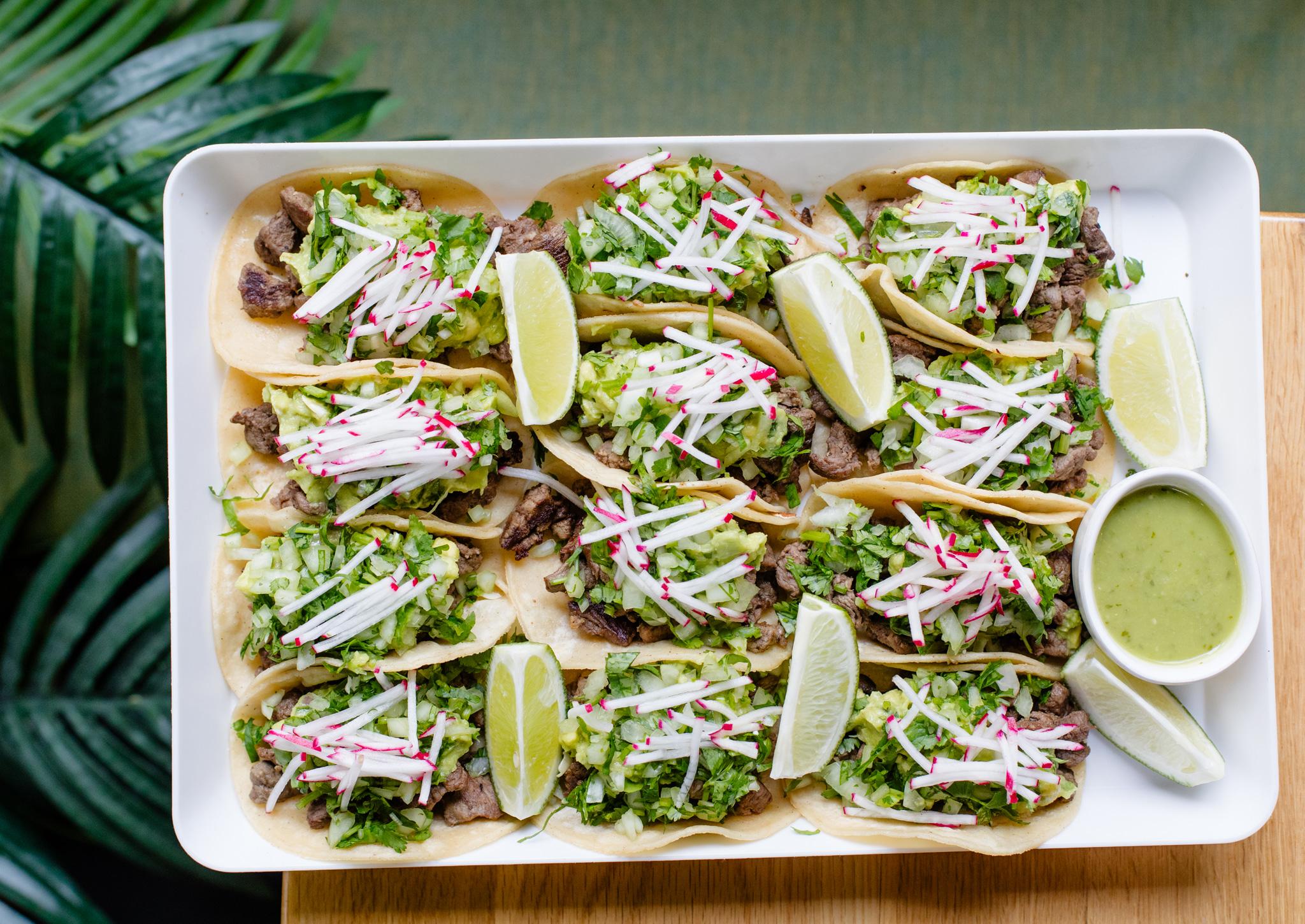 CATERING Carne asada tacos.