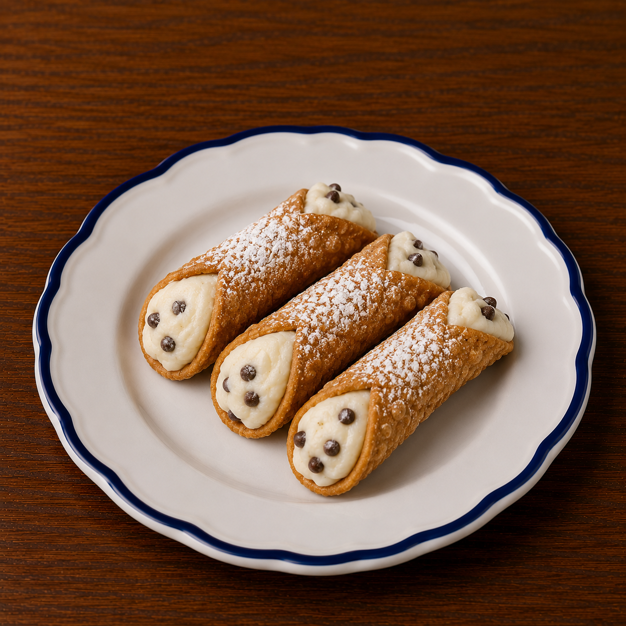 3 Small Cannolis.