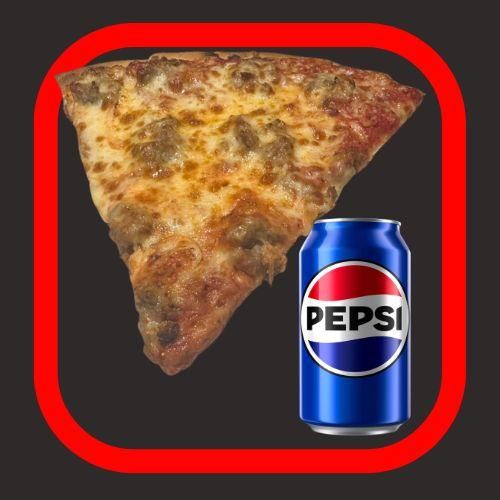 Thin Sausage Slice & Drink.