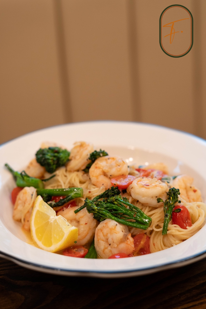 Scampi Angel Hair Pasta.