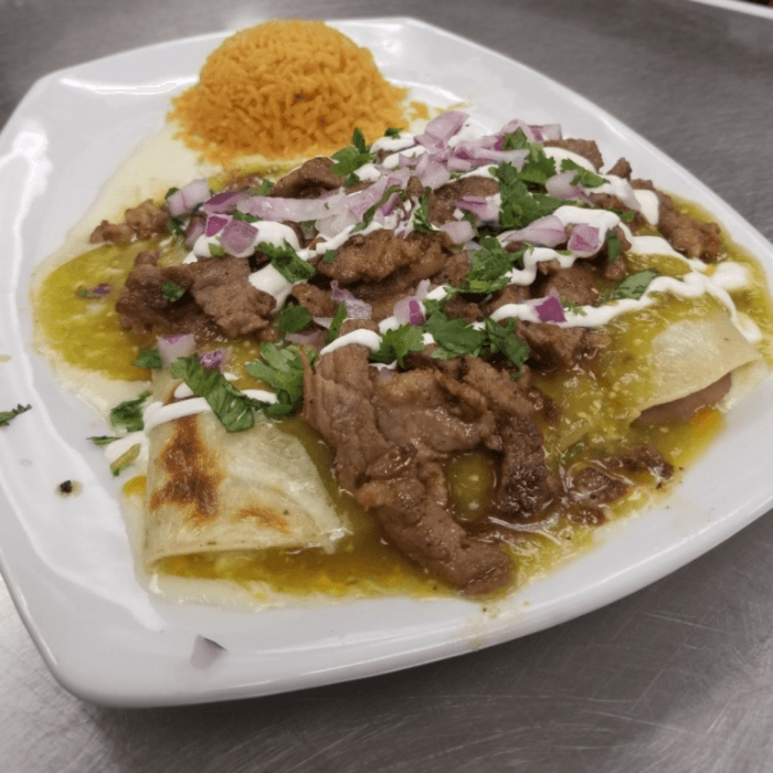 Steak Enchiladas.