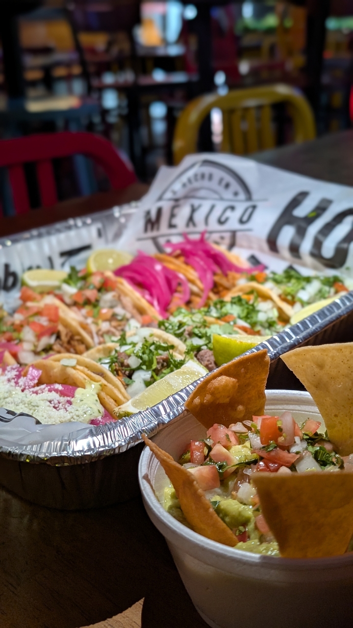 Premium Party Taco Box (30 Tacos, Guacamole, Chips & Salsa).