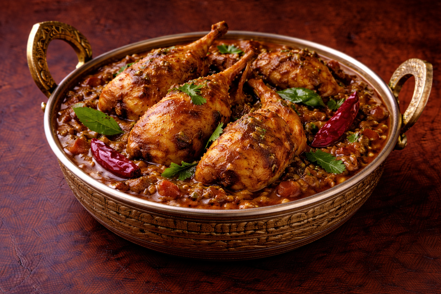 Khadhai Chicken Masala.