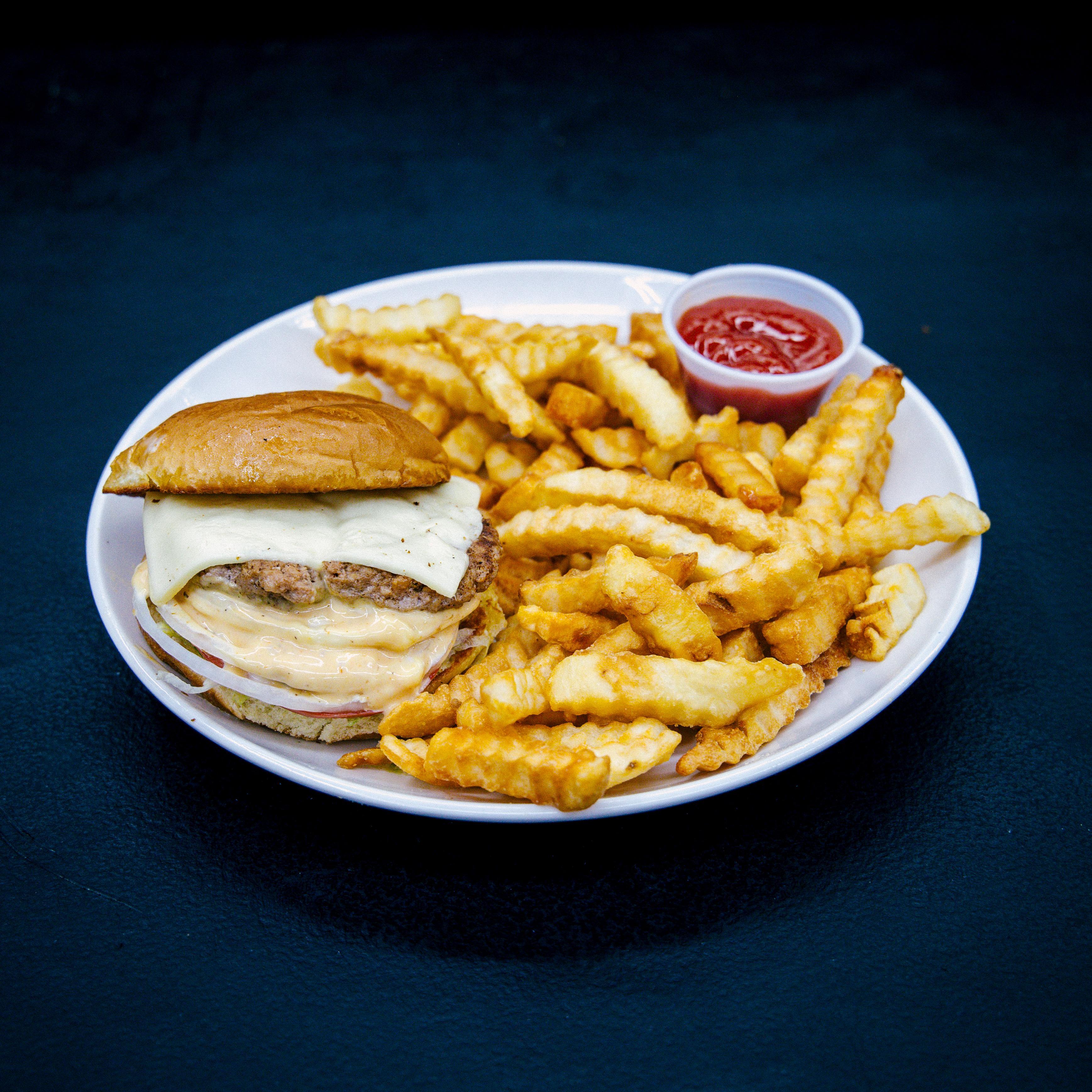 Fat Turkey Cheese Burger Combo.