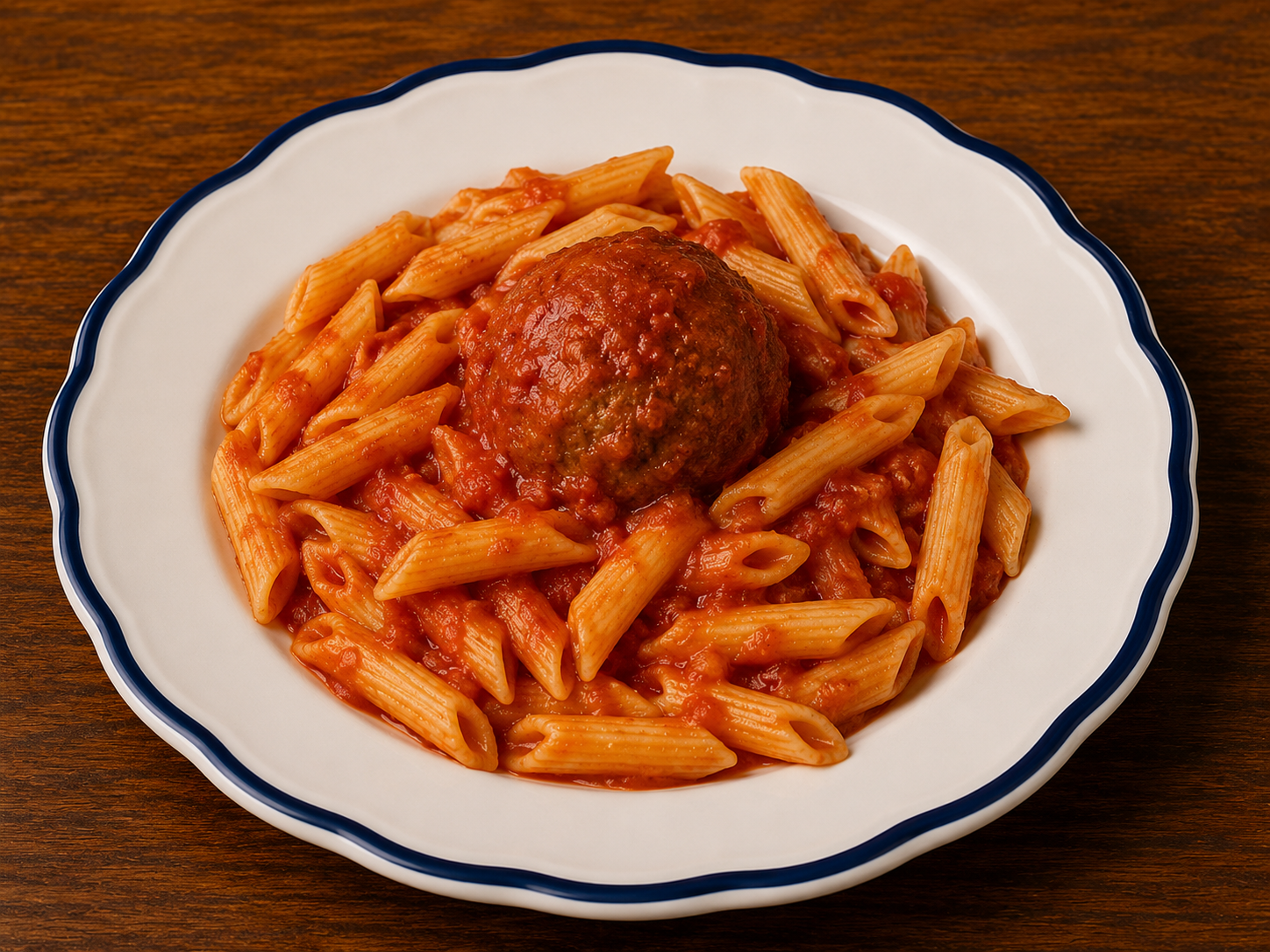 Kid Pasta W/ Meatball.