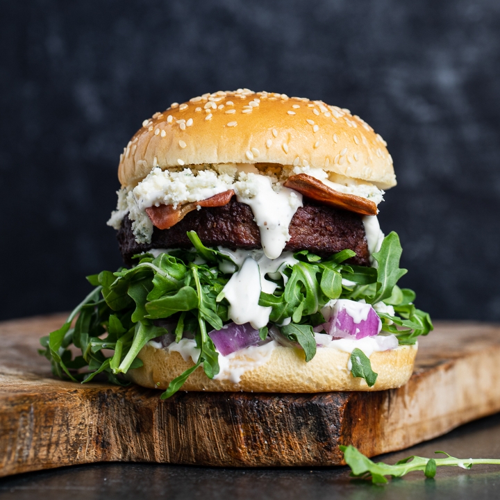 Red & Blue Burger. “Murica🇺🇸”.