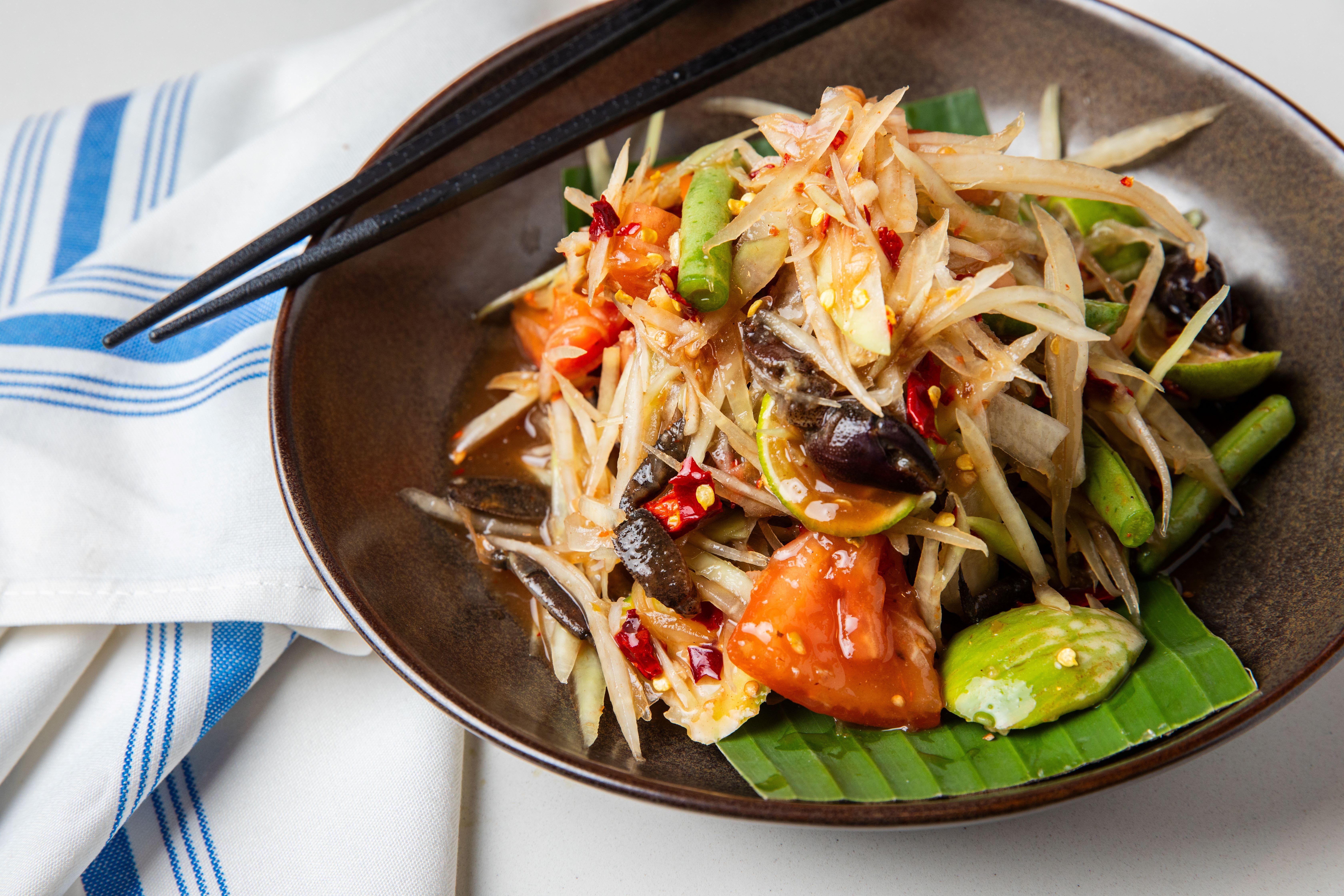 Lao Style Papaya Salad.