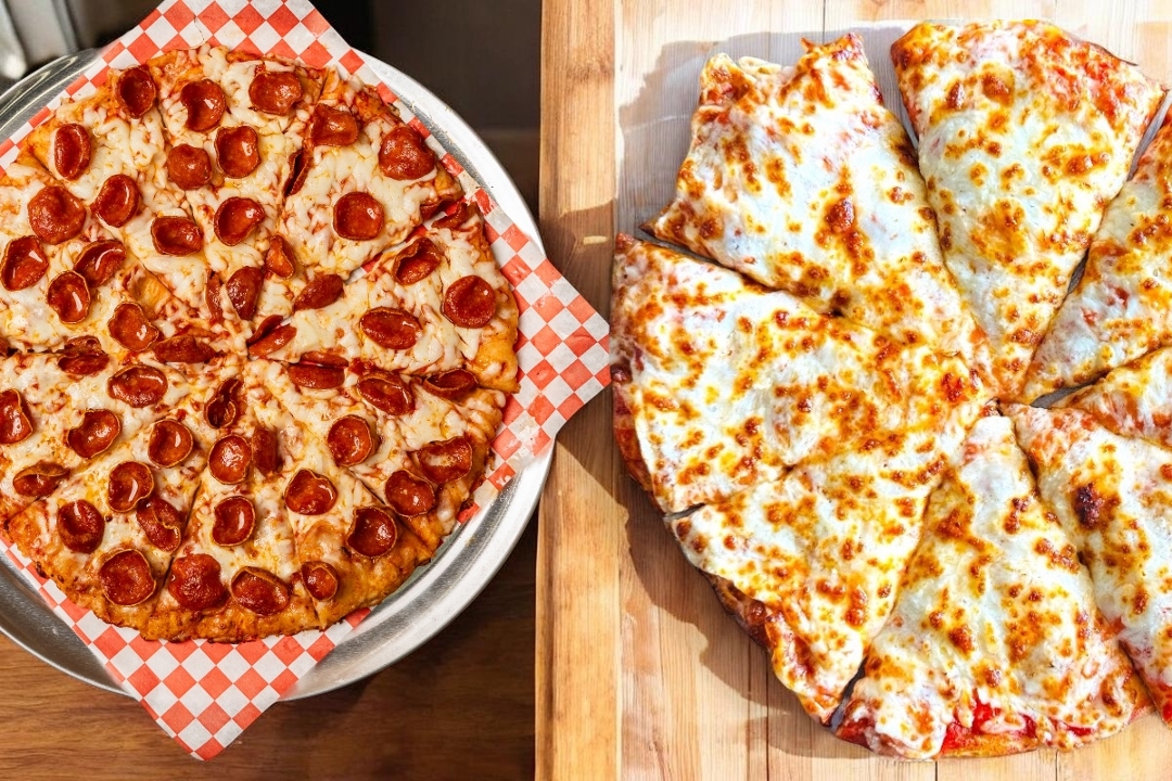 #1 Family Feast - 2 Large 1 Topping Pizza And 2 Liter Soda.