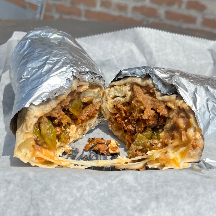 Chorizo con Huevos Burrito.