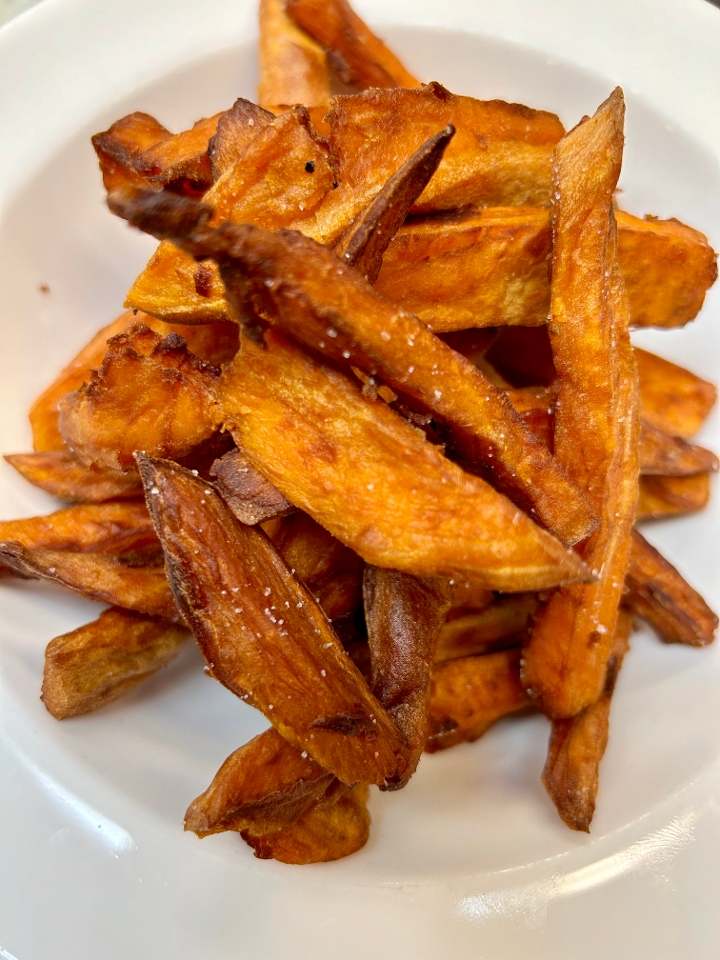 Hand Cut Sweet Potato Fries.