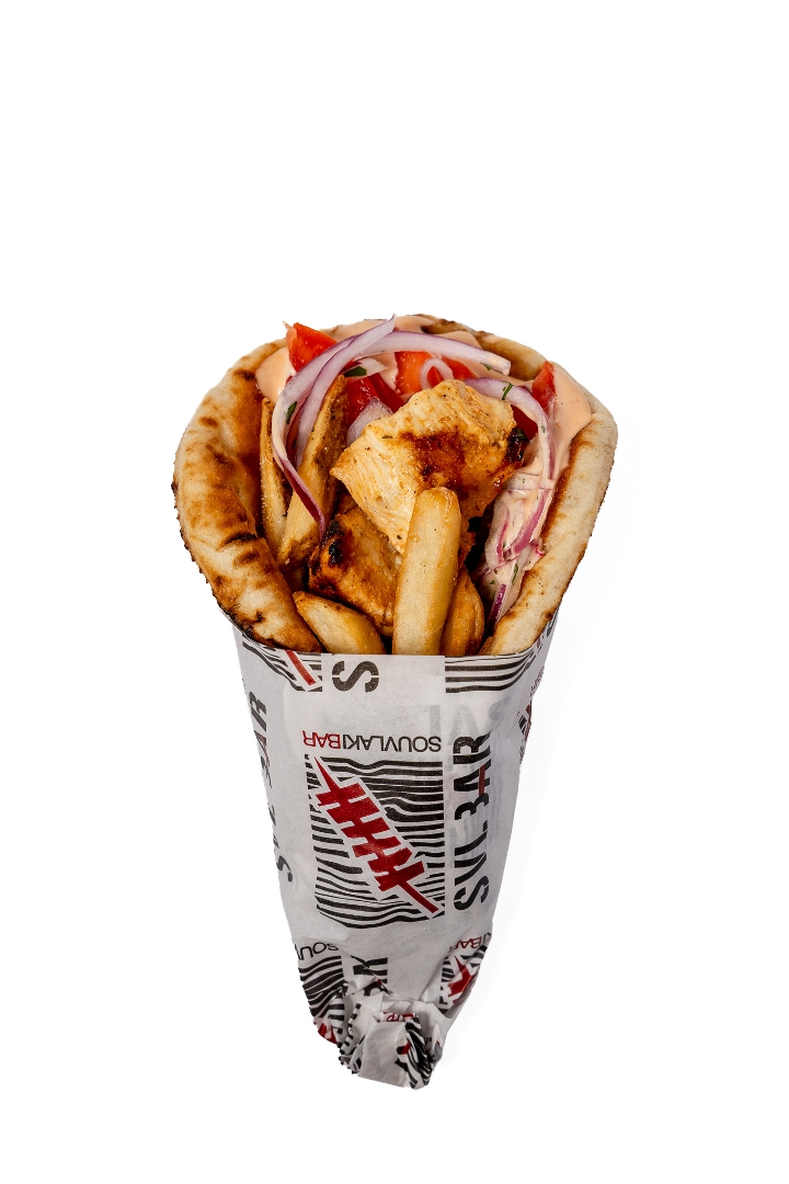 Chicken Souvlaki Pita.
