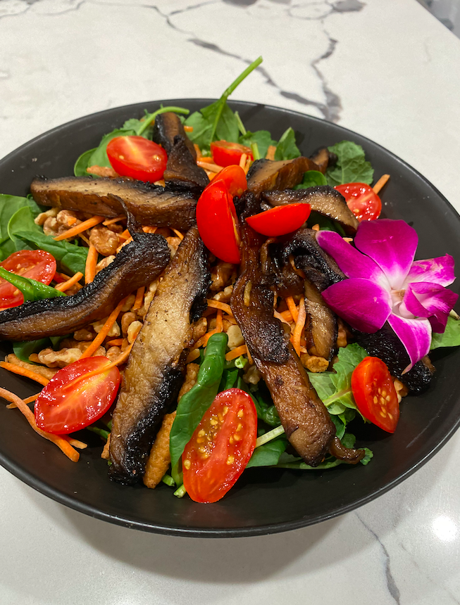 Grilled mushroom Salad.