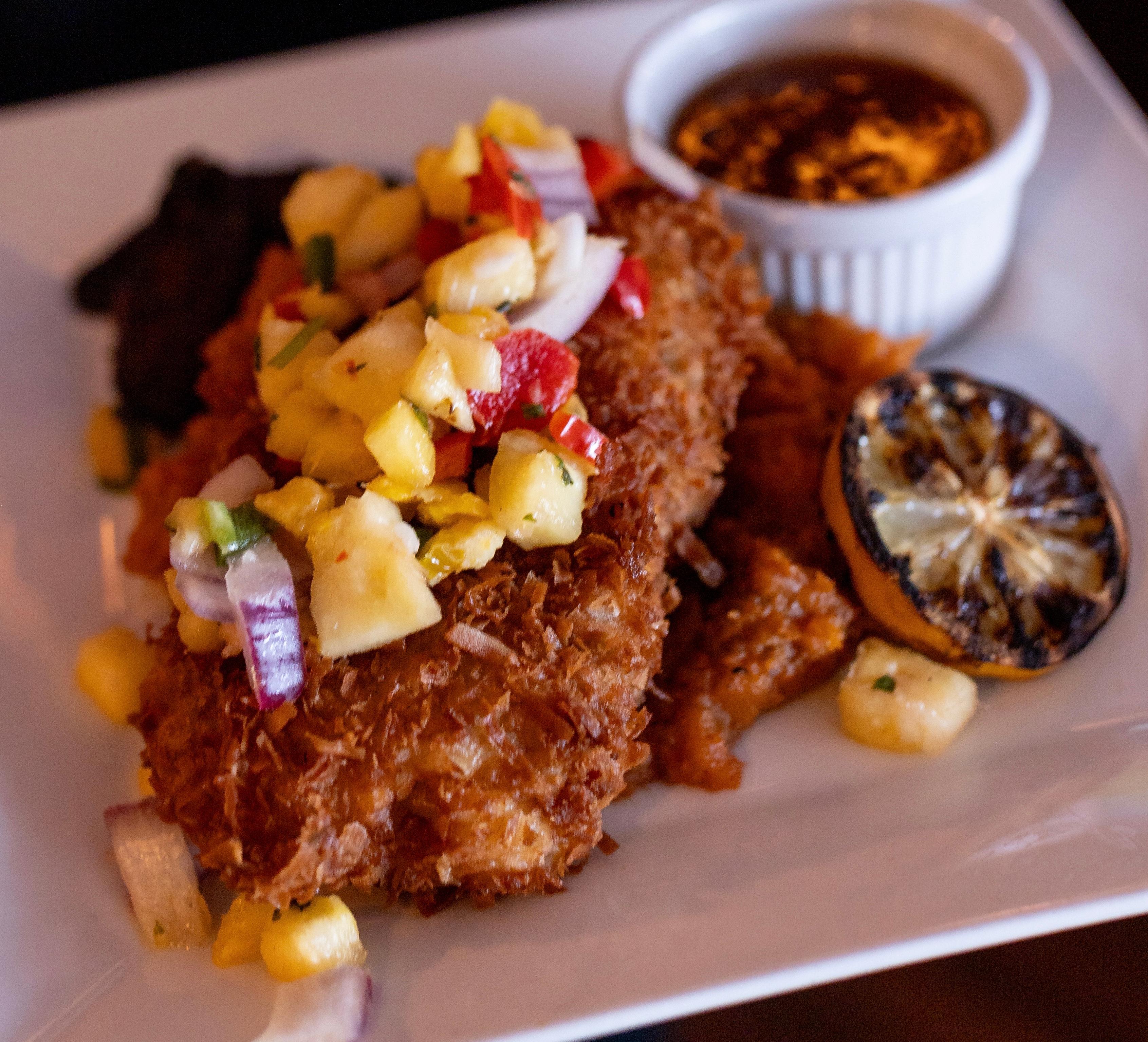 Coconut Crusted Mahi.