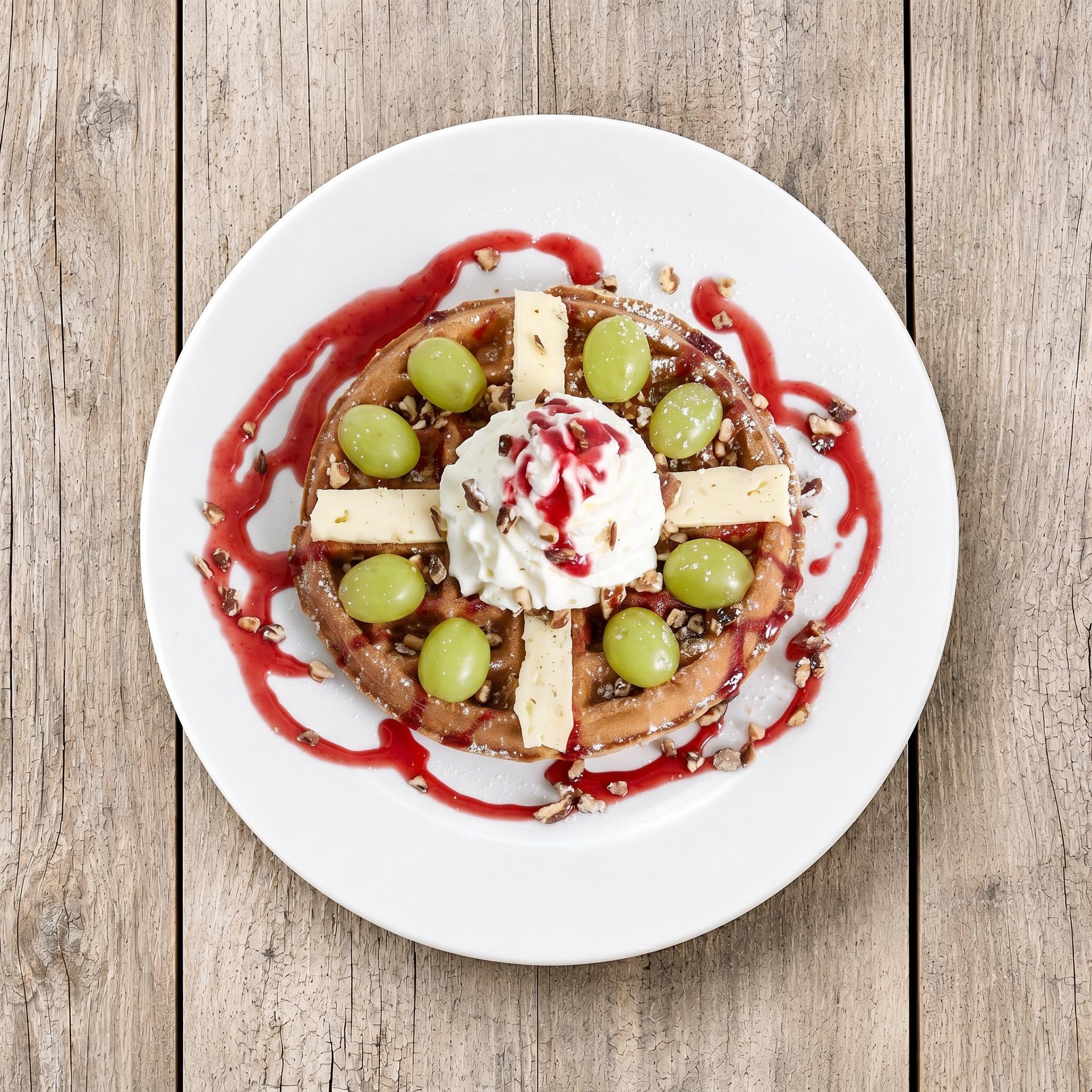 Raspberry Brie Waffle.