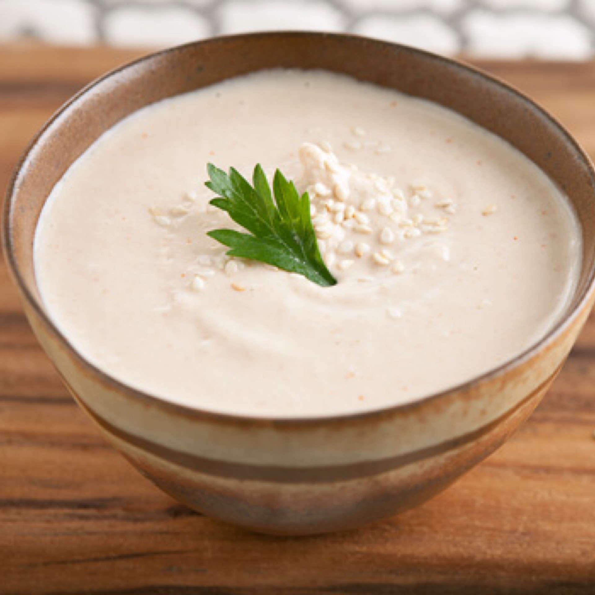 Tahini (12 .oz) Container.