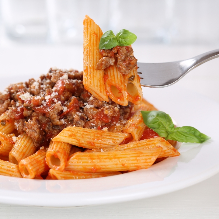 Pasta with Bolognese.