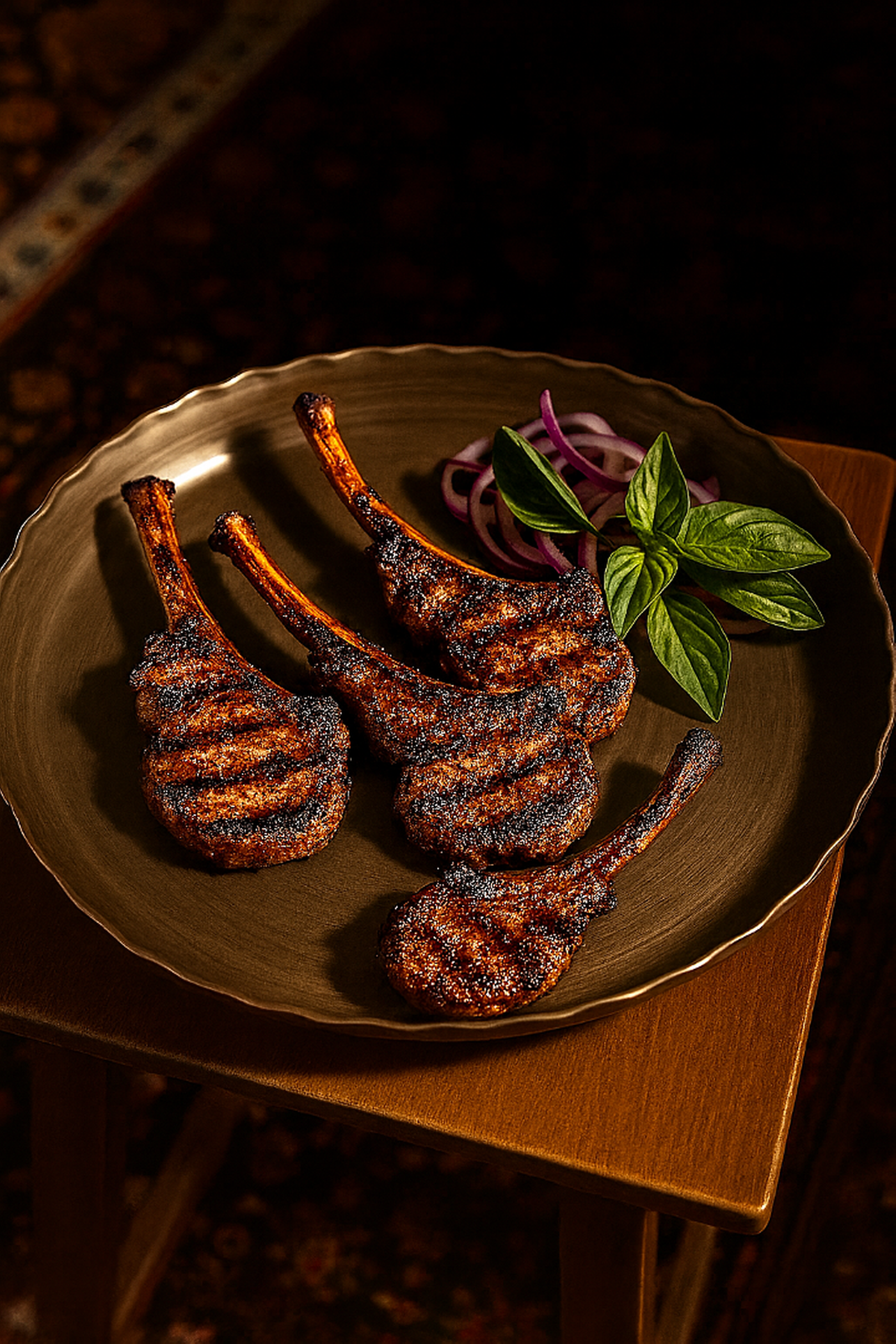 Lamb Chops Mazeh (شیشلیک کباب).