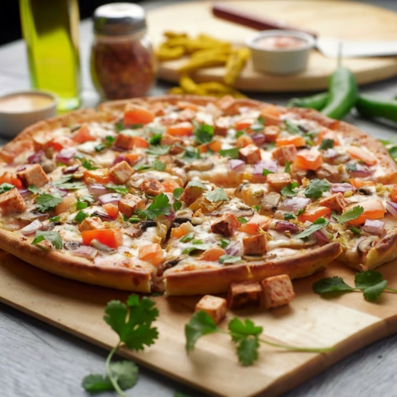Deep Pan Tandoori Paneer Pizzatwist.