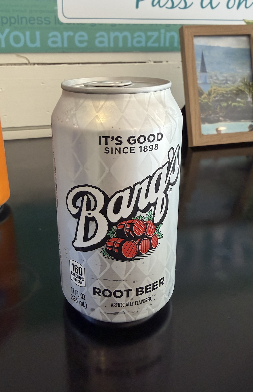 Barg's Root Beer.