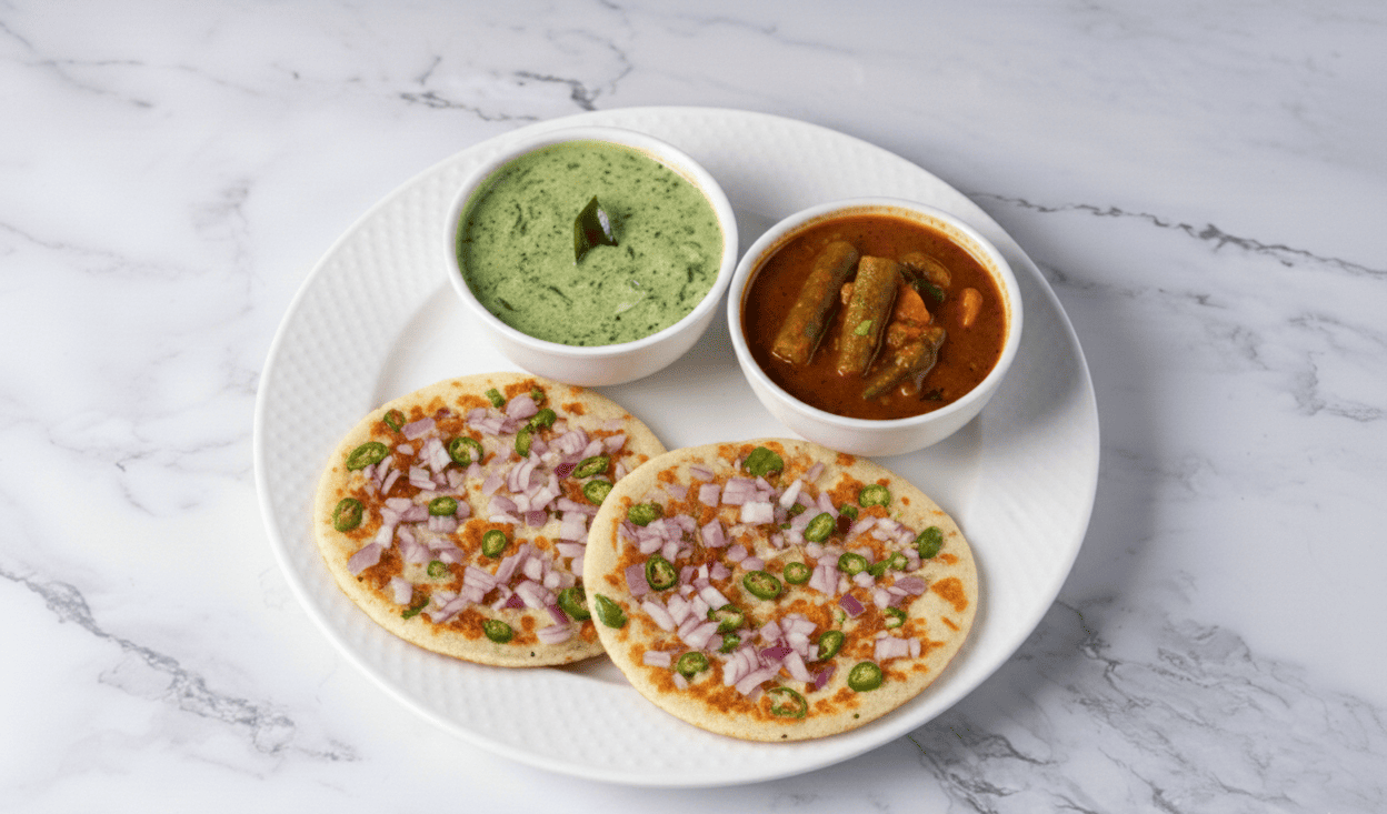 ONION CHILLI UTHAPPA.