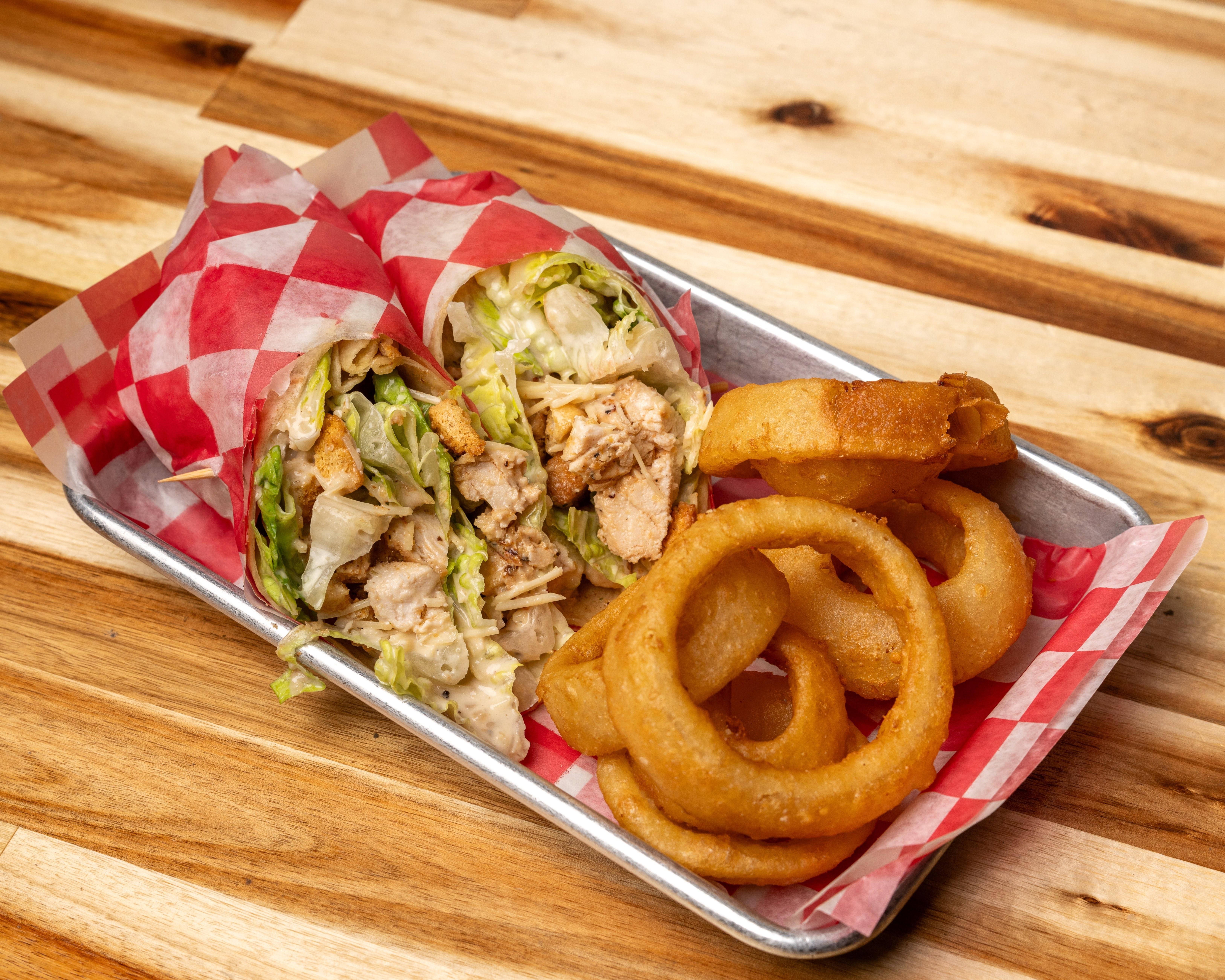 CHICKEN CAESAR WRAP.