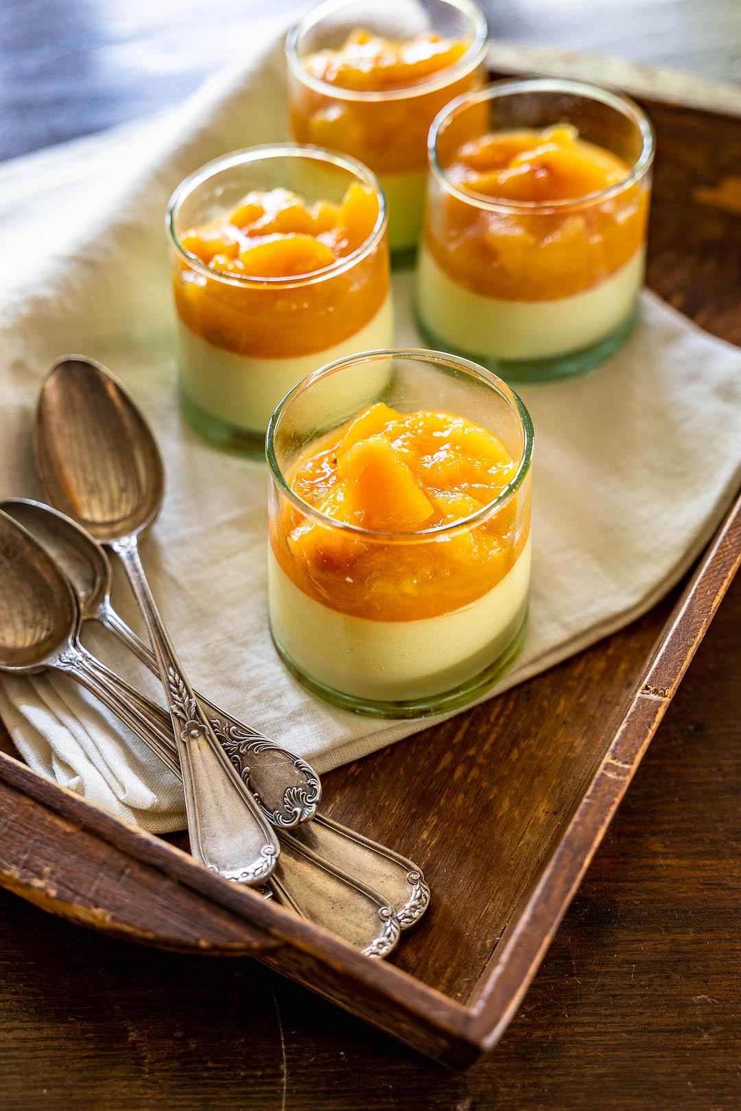 Peach Panna Cotta.