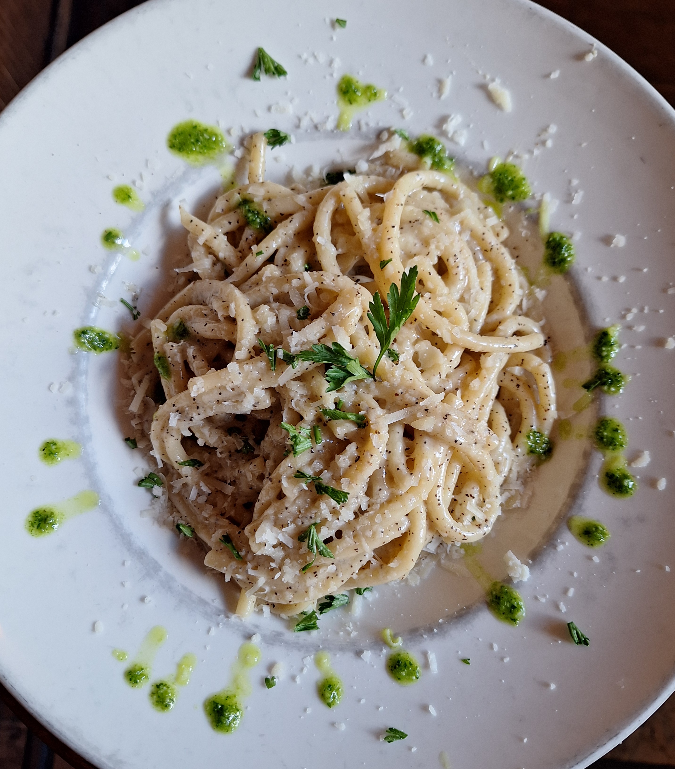 House Bucatini Cacio E Pepe.