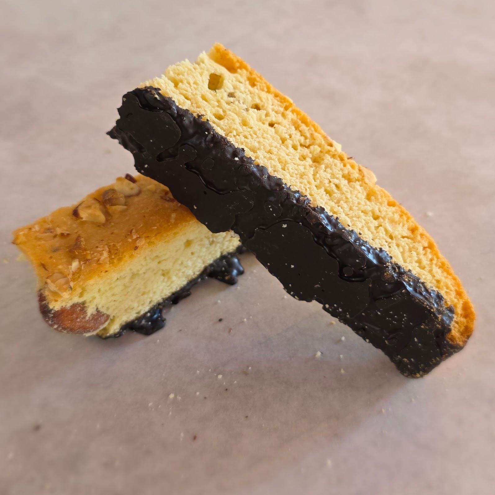 Almond Dark Chocolate Biscotti.