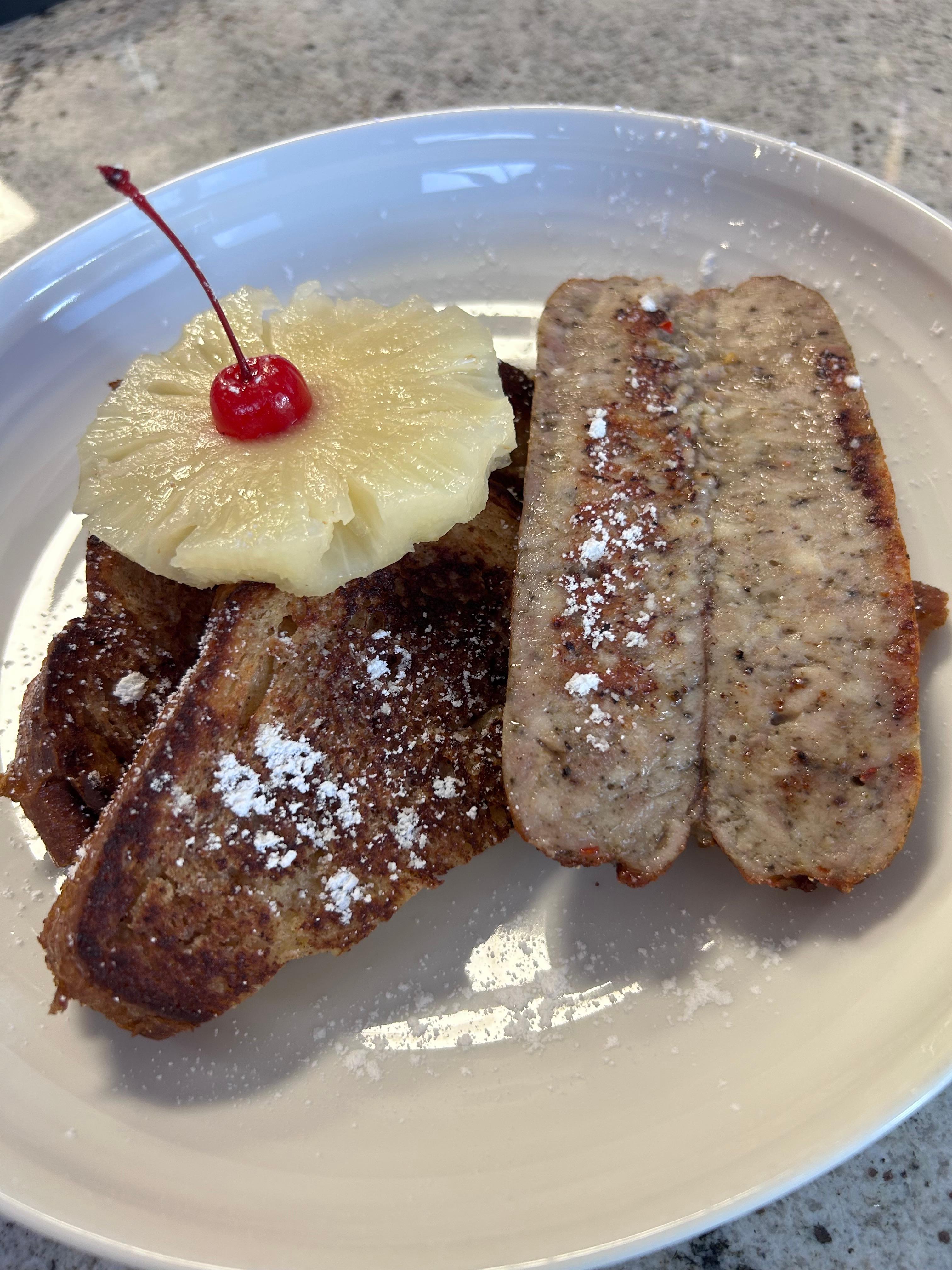 Kids French Toast & Chicken Sausage.