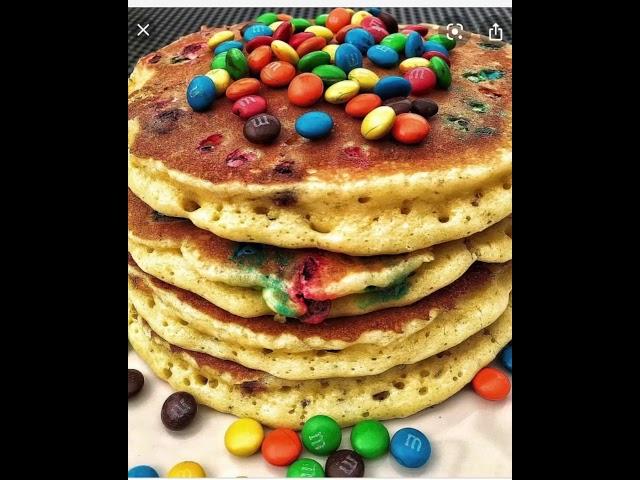 3 M&M Pancakes.