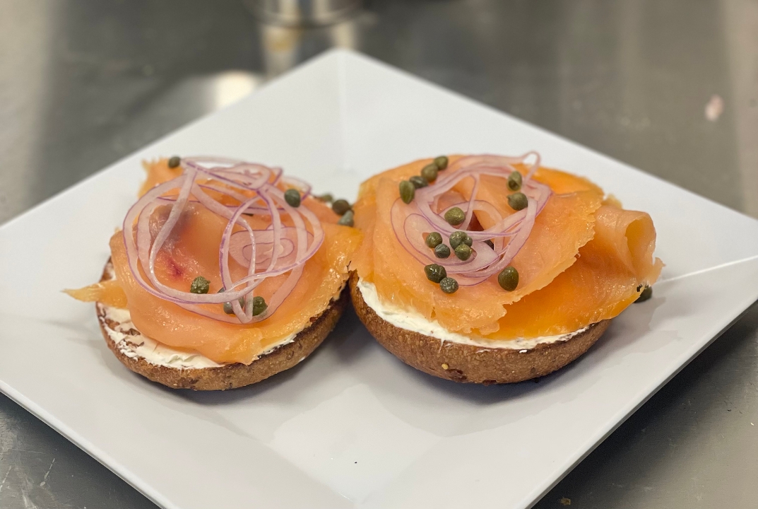 Bagel With Nova Lox & Cream Cheese.