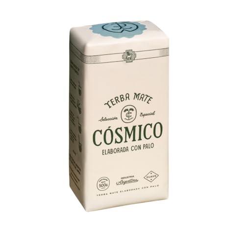 Yerba Mate Cosmico, Premium Loose Leaf Argentine Tea, 1.1 Lb (500g), Gluten-Free, Large Leaf Low Dust Brew, Clean Energy.