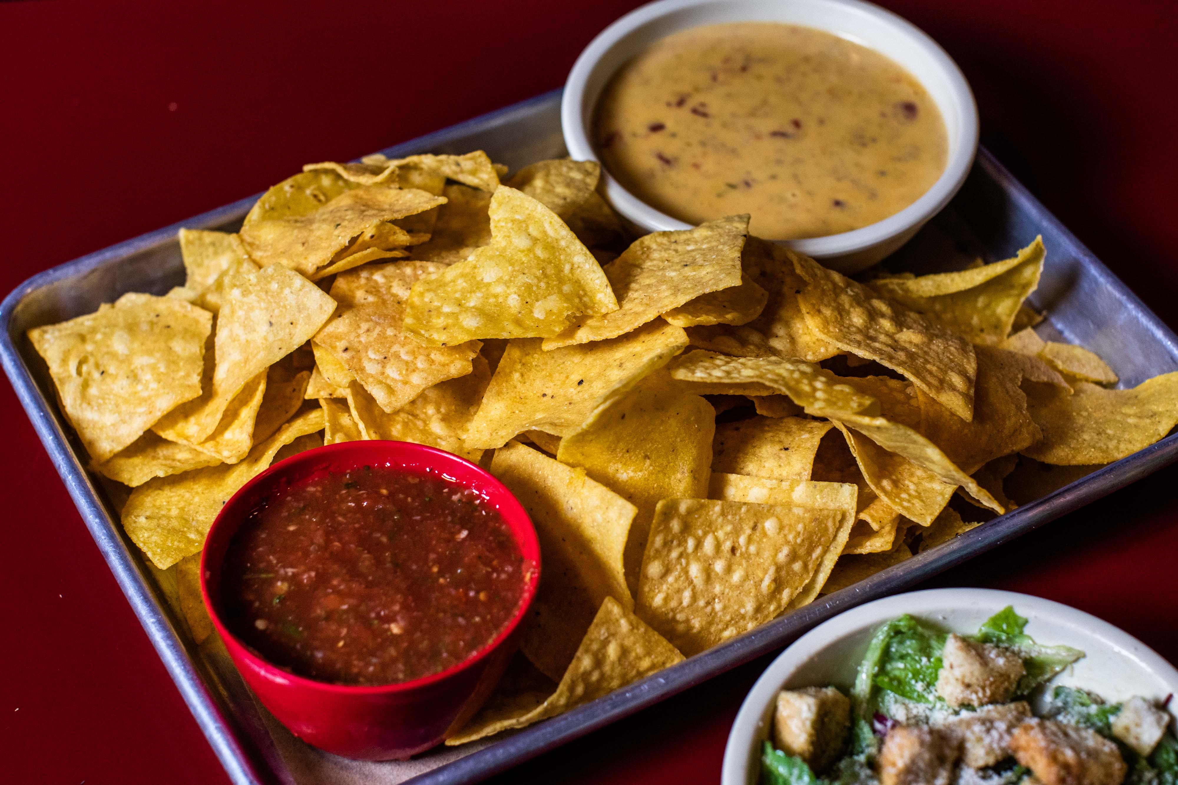 Chips, Queso & Salsa.