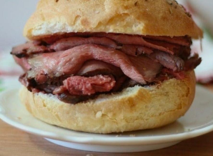 Kids Pastrami Roll Sandwich.