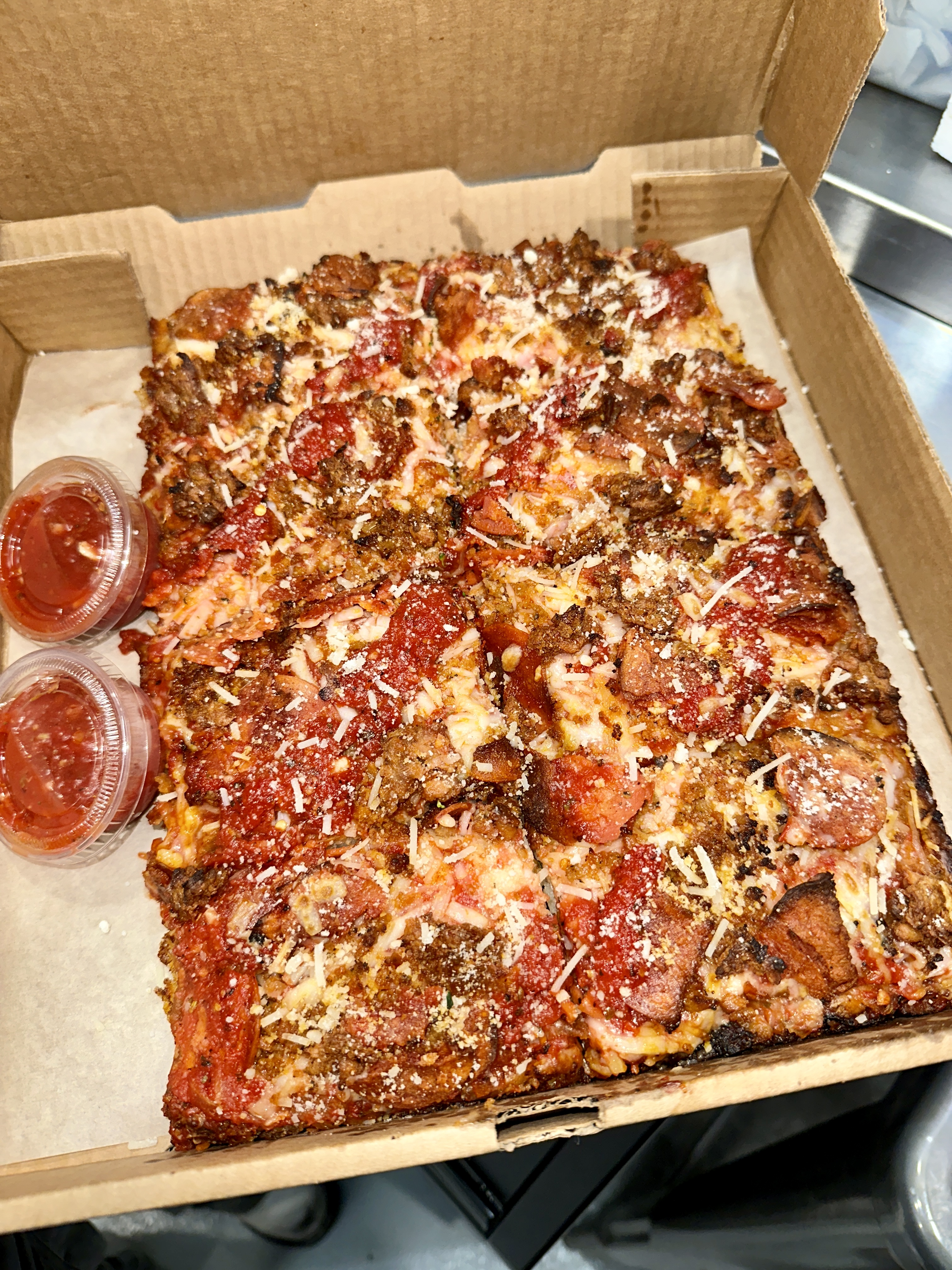 Deep Dish Pepperoni & Sausage.