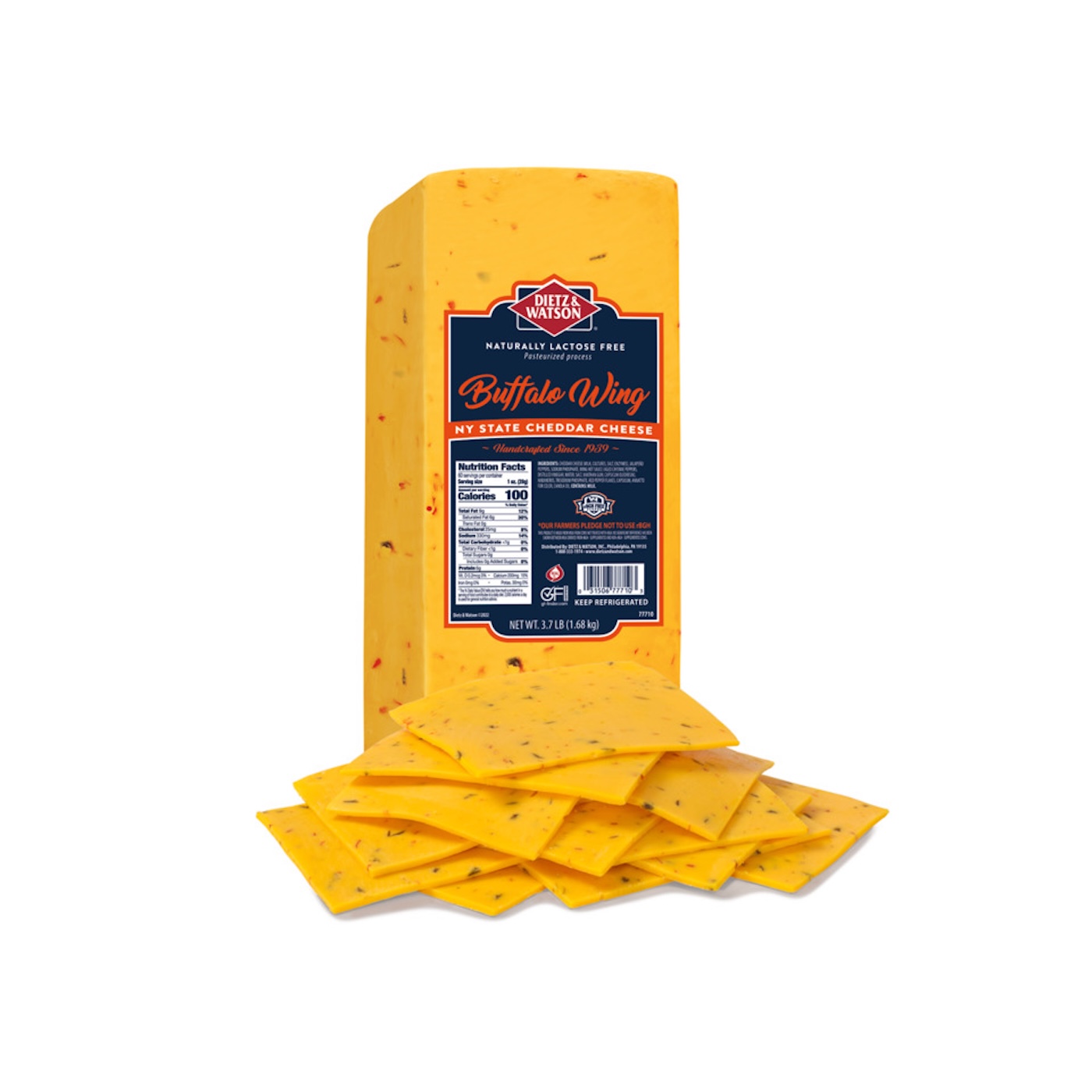 Buffalo Wing Cheddar Cheese (Spicy).