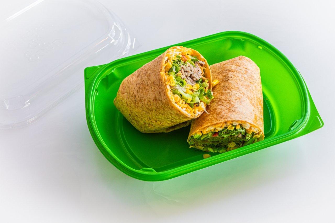 Steak fajita wrap.