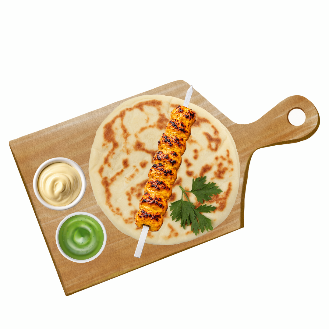 1 SKEWER CHICKEN KABOB.